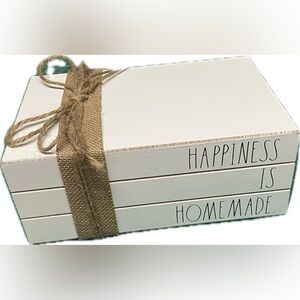 Rae Dunn Faux Book Stack HAPPINESS IS HOMEMADE